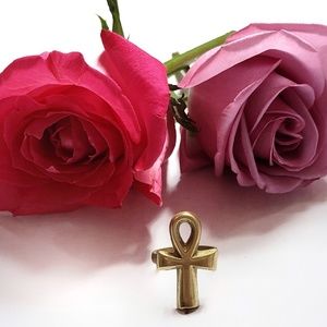 Solid Brass Ankh Ring